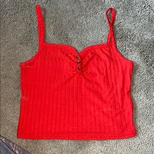 cute red crop top